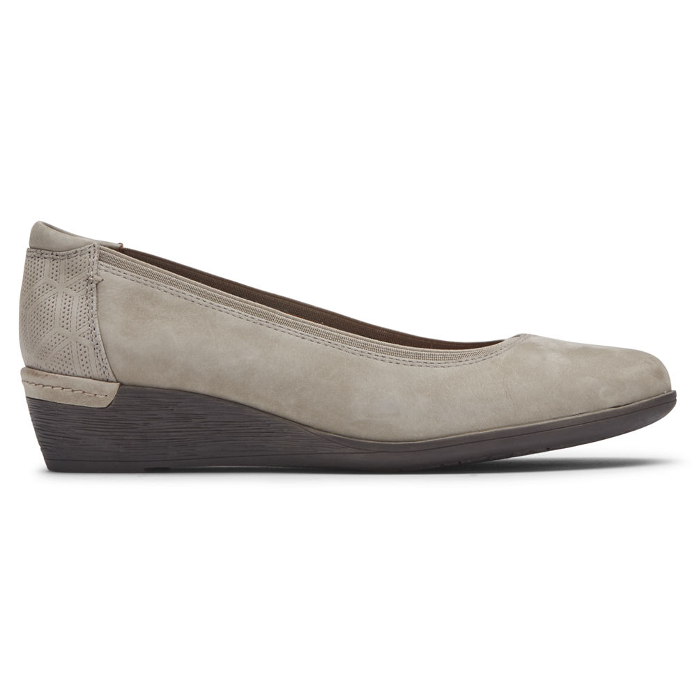 Scarpins Rockport Mulher Cinzentas - Cobb Hill Devyn Wedge - 17206VJRE